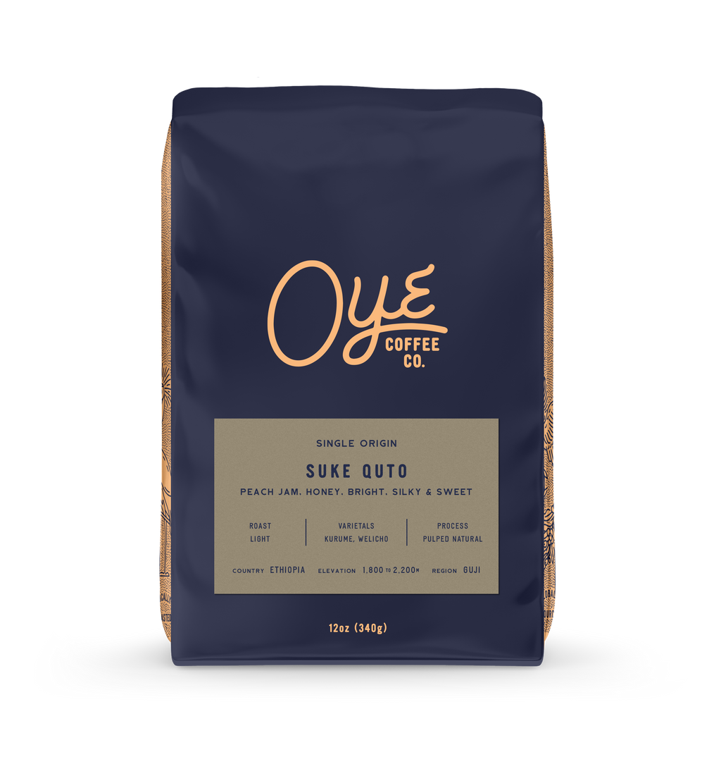 Oye Coffee Co. coffee bag on a white background