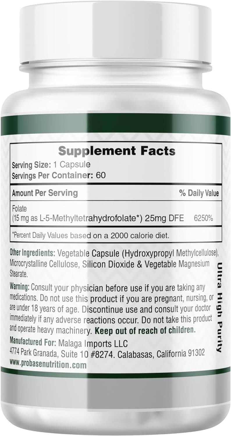 Supplement bottle with label showing 'Supplement Facts' and product details.