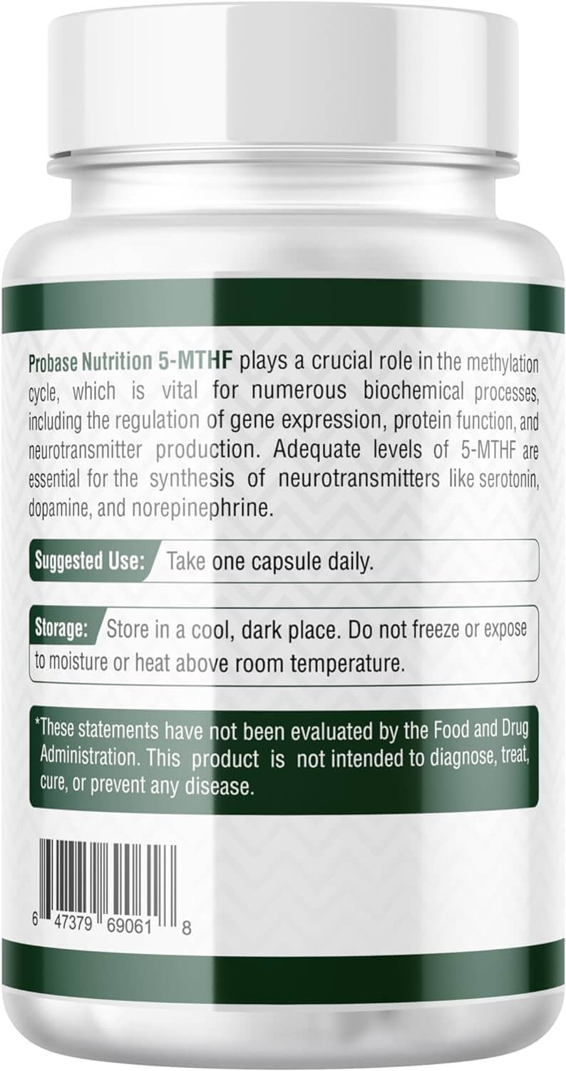 Supplement bottle with label on a white background