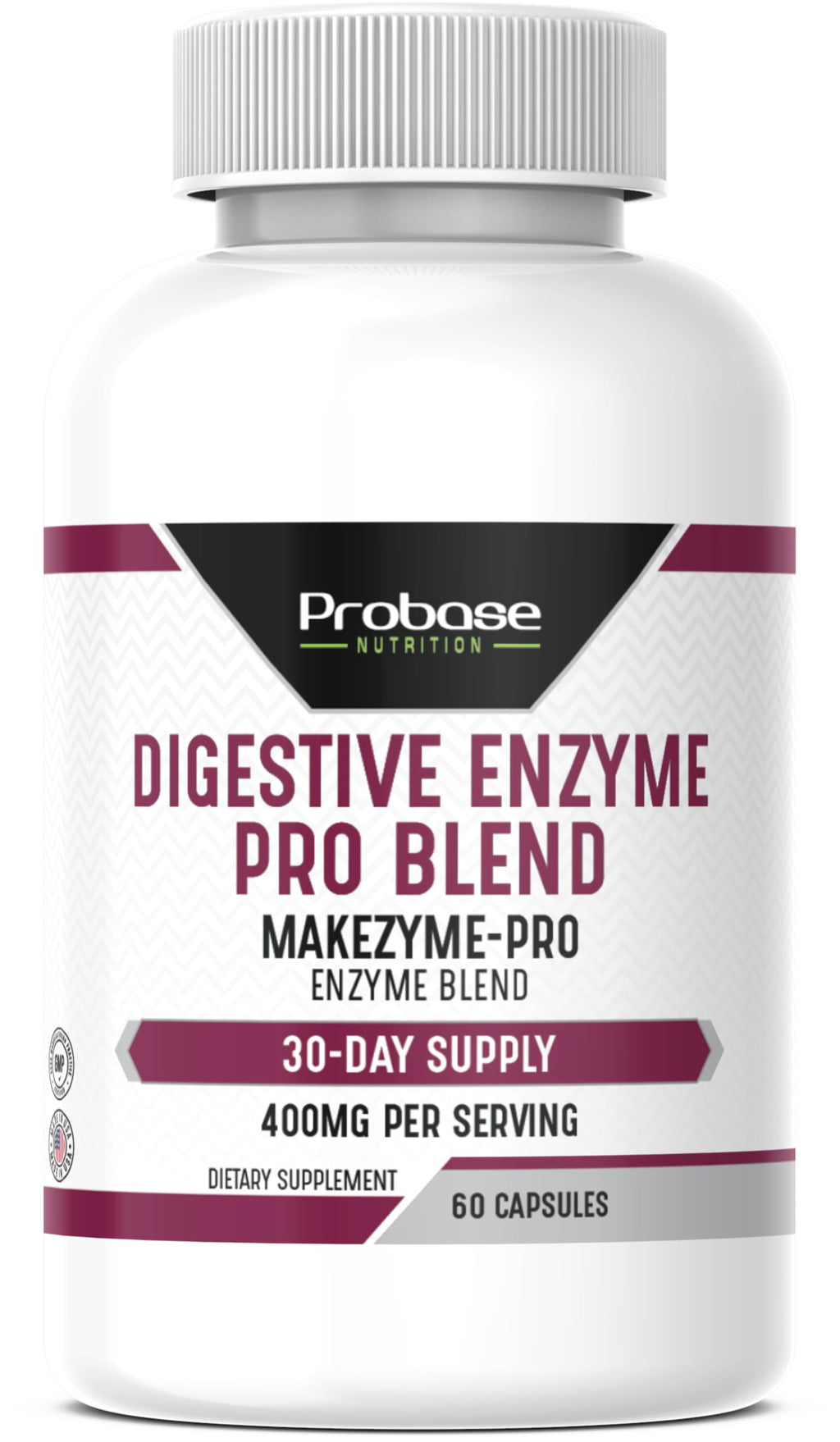 Probase Nutrition Digestive Enzyme Pro Blend supplement bottle on a white background