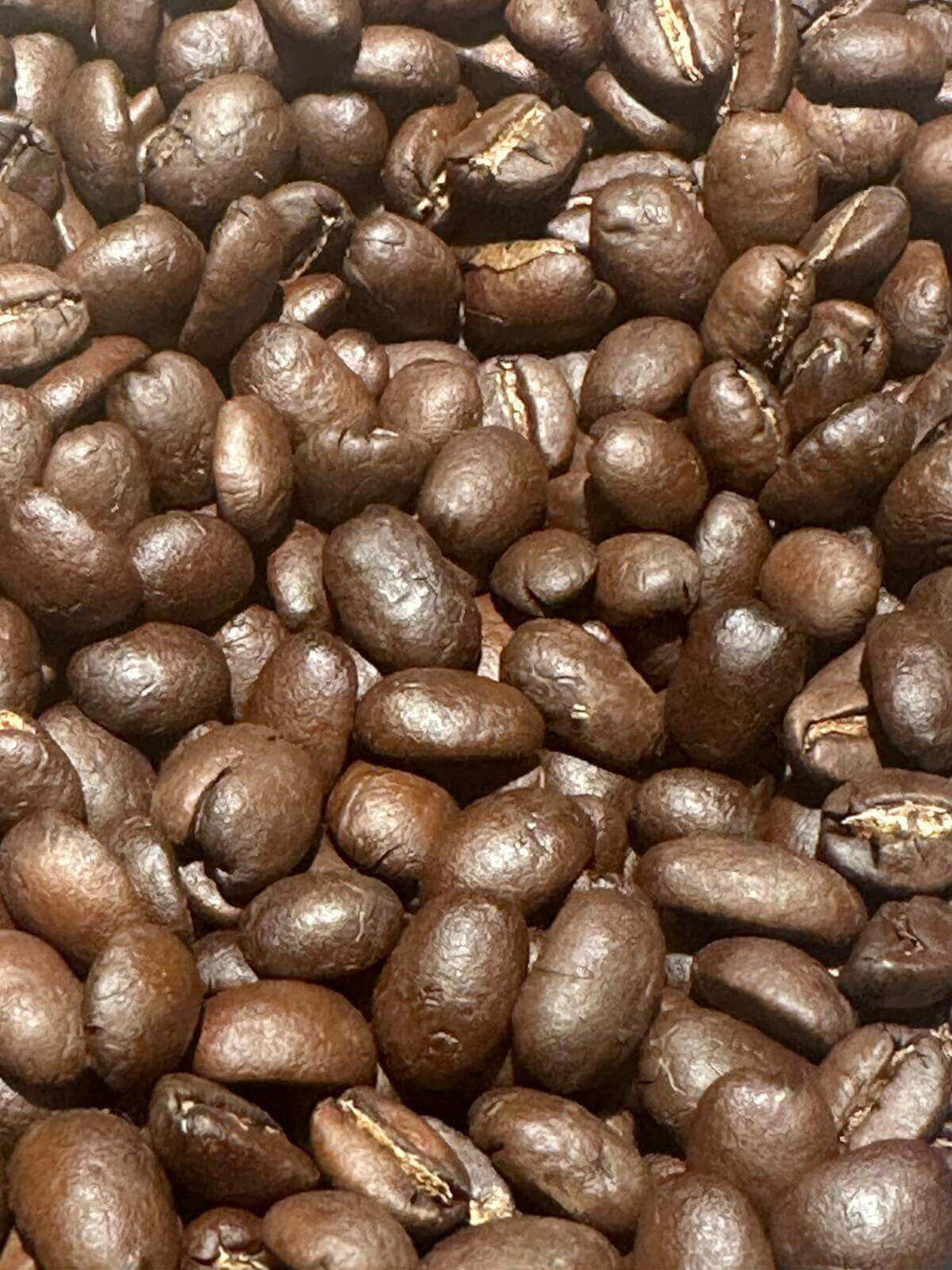 Close-up of roasted coffee beans