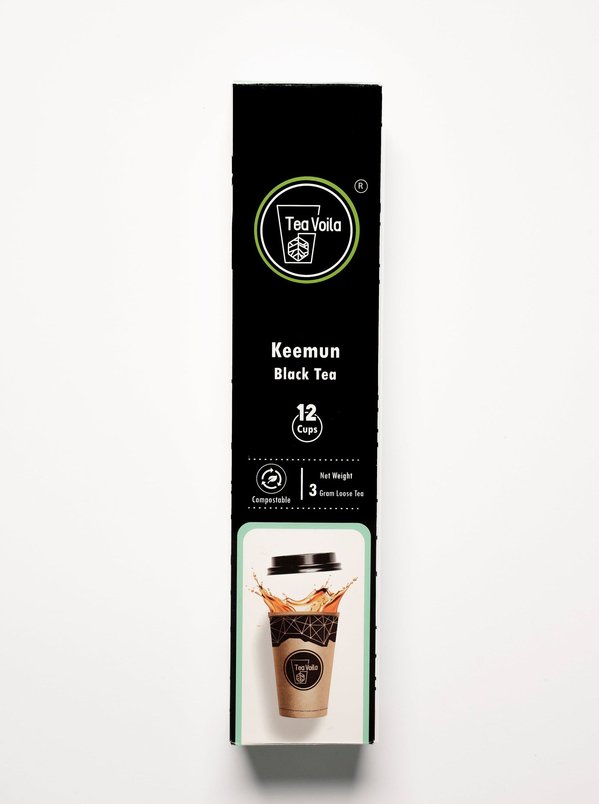 TeaVoila Keemun Black Tea packaging on a white background