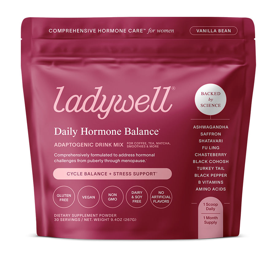 Ladwell Daily Hormone Balance drink mix package on a white background