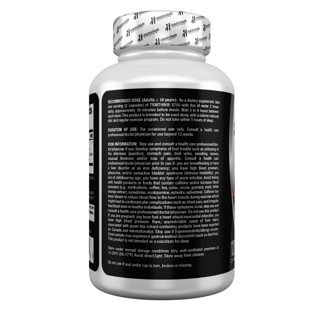 Supplement bottle with label on a white background