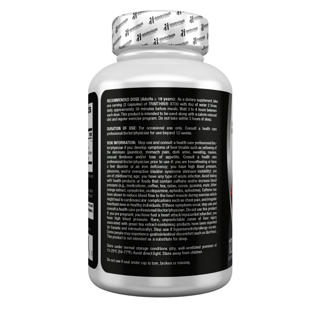 Supplement bottle with label on a white background