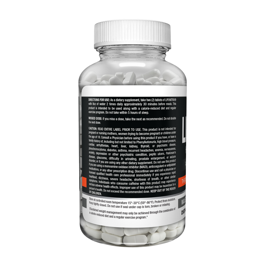 Bottle of supplements with a label on a white background