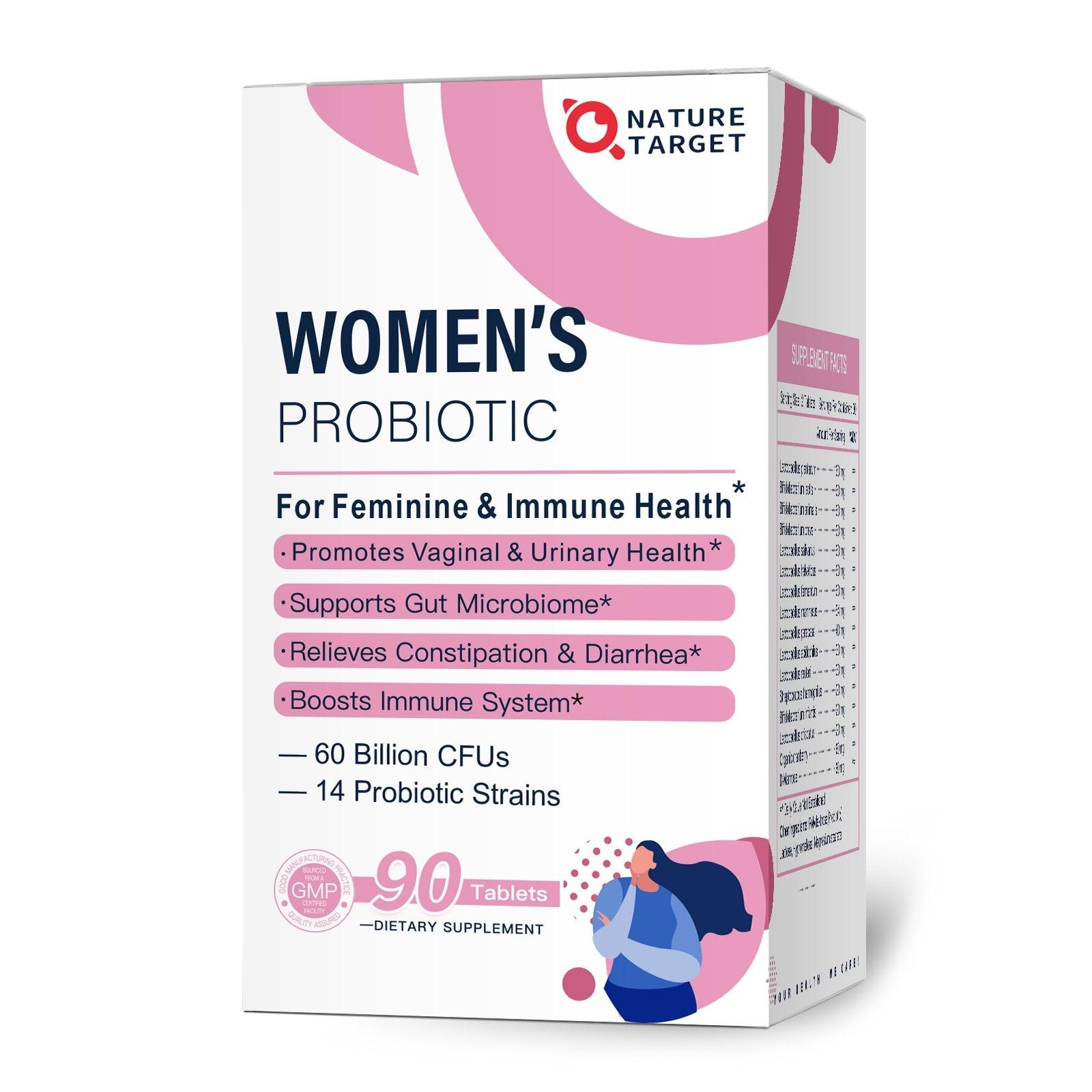 Box of Nature Target Women's Probiotic on a white background