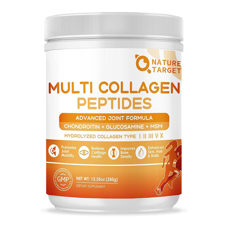 Nature Target Multi Collagen Peptides supplement container on a white background