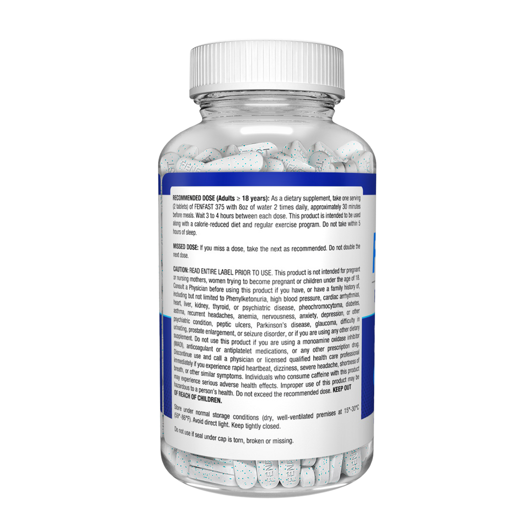 Bottle of supplements with a label on a white background