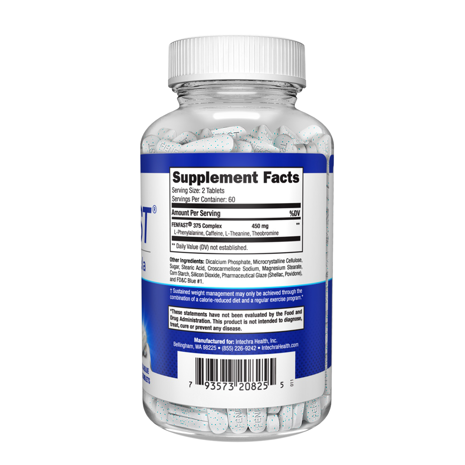 Supplement bottle with label showing 'Supplement Facts' on a white background