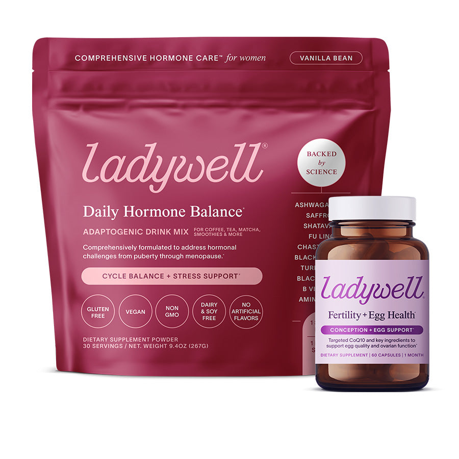 Ladywell daily hormone balance product packaging on a white background