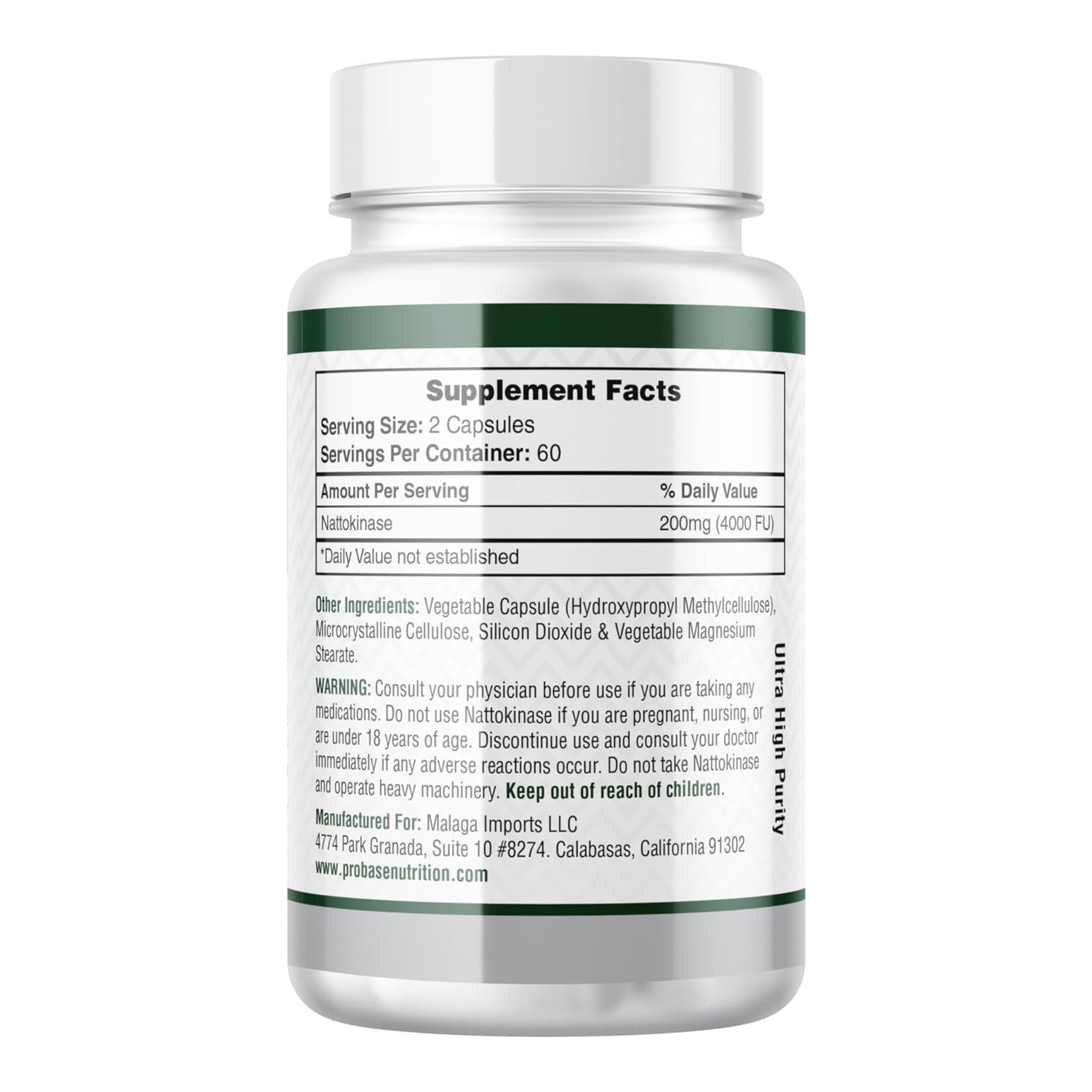 Supplement bottle with label showing 'Supplement Facts' on a white background