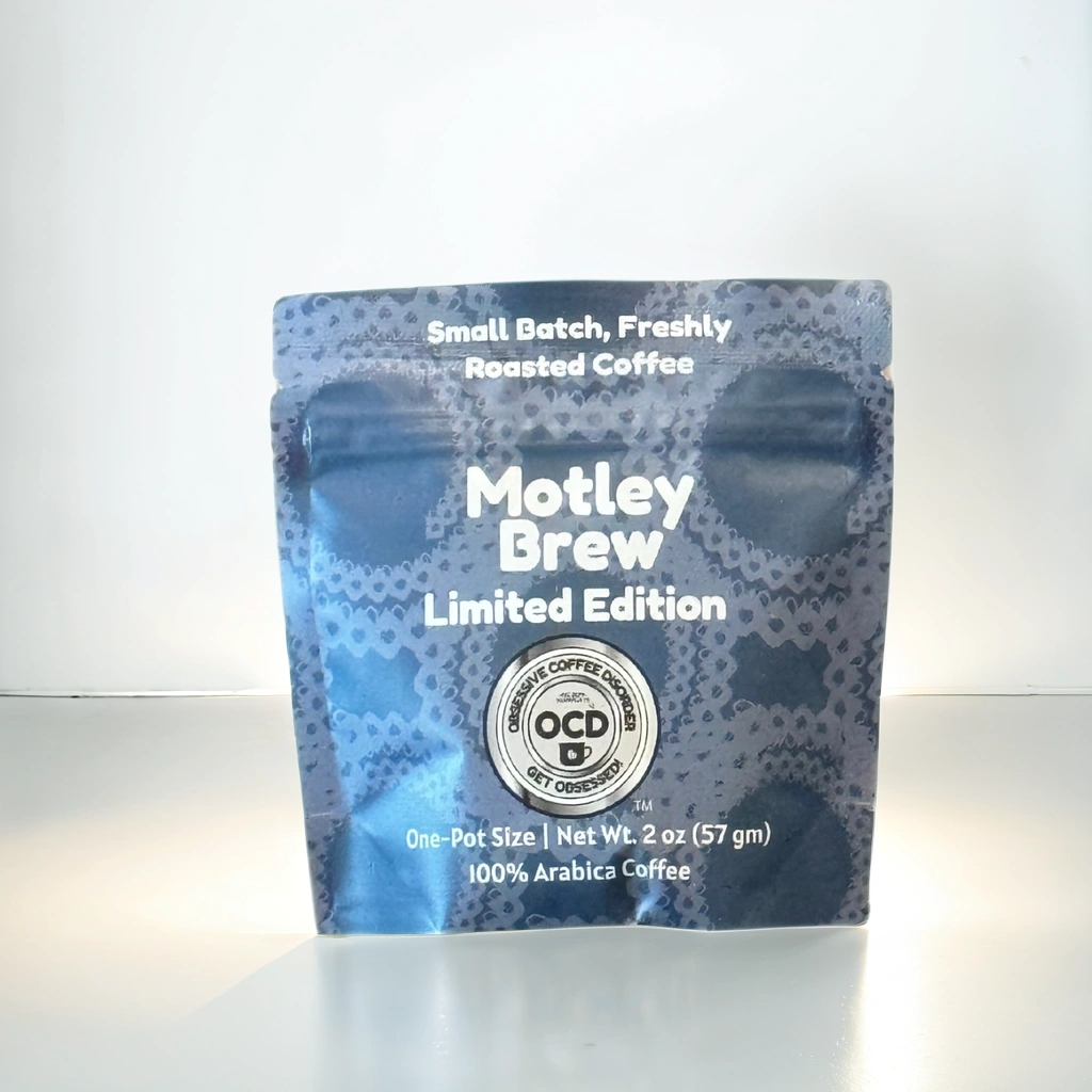 Motley Brew coffee package on a white background